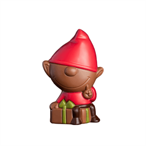 Decorated Hollow Milk Chocolate Elves in Hats 40g